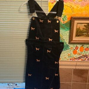 Kiel James Patrick dark green Mini Dress with Dog Embroidery